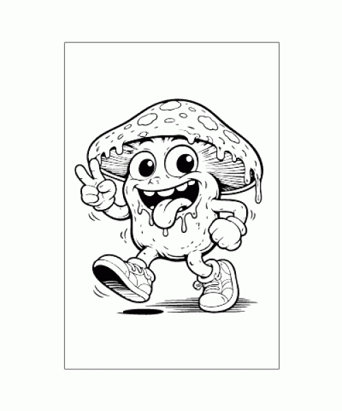 Ausmalbild Brainrot 016