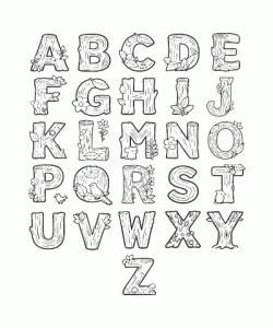 Ausmalbild Buchstaben 059