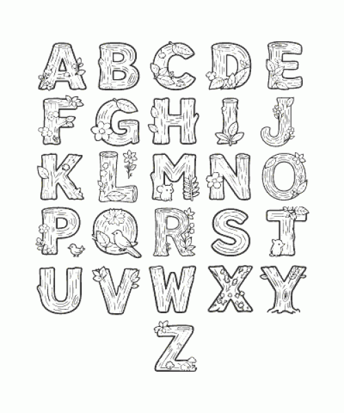 Ausmalbild Buchstaben 059