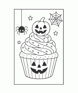 Ausmalbild-Cupcake-005