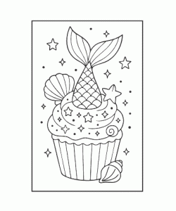 Ausmalbild-Cupcake-006
