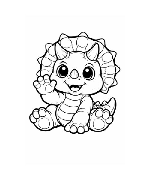 Ausmalbild Dinosaurier 045