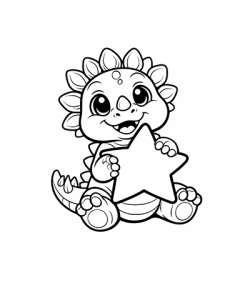 Ausmalbild Dinosaurier 046