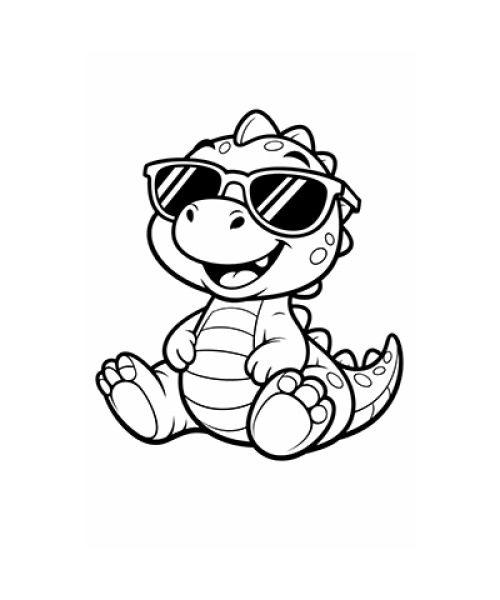 Ausmalbild Dinosaurier 054