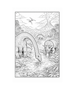 Ausmalbild Dinosaurier 070