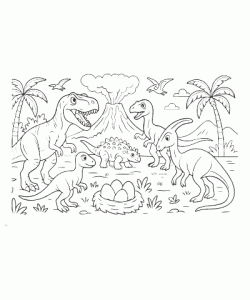Ausmalbild-Dinosaurier_003