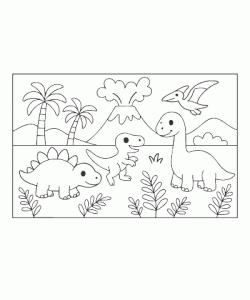 Ausmalbild-Dinosaurier_005