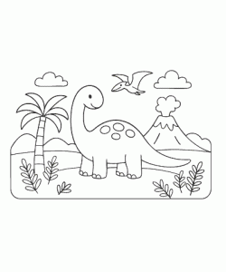 Ausmalbild-Dinosaurier_006