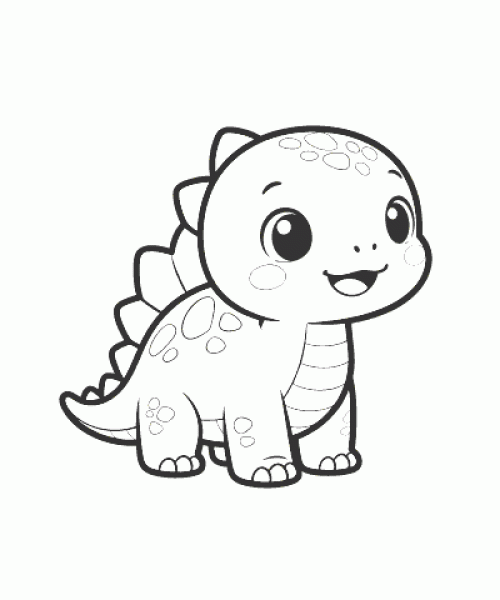 Ausmalbild Dinosaurier 042