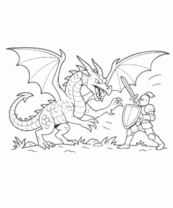 Ausmalbild-Drachen-003