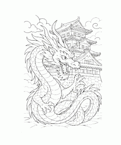 Ausmalbild-Drachen-004