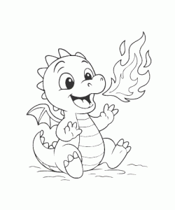 Ausmalbild-Drachen-005