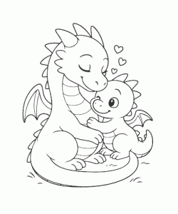 Ausmalbild-Drachen-008