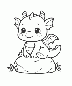 Ausmalbild-Drachen-011