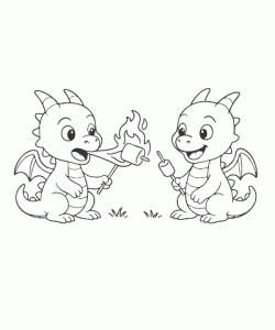 Ausmalbild-Drachen-012