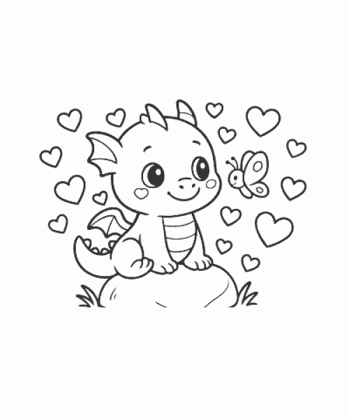 Ausmalbild-Drachen-013