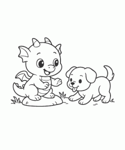 Ausmalbild-Drachen-014