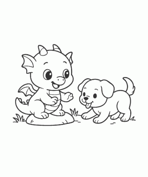 Ausmalbild-Drachen-014