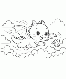 Ausmalbild-Drachen-015