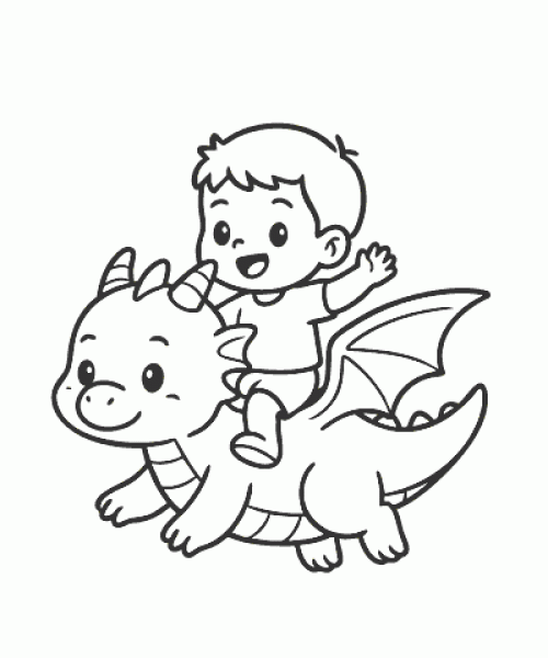 Ausmalbild-Drachen-020