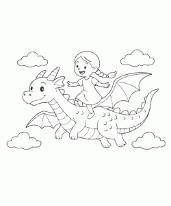 Ausmalbild-Drachen-025