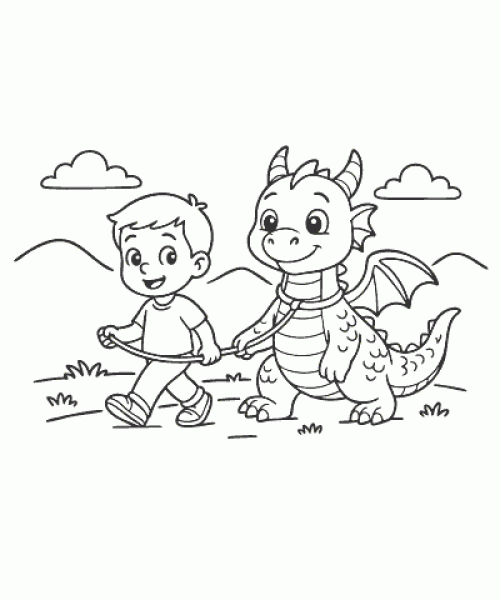 Ausmalbild-Drachen-027