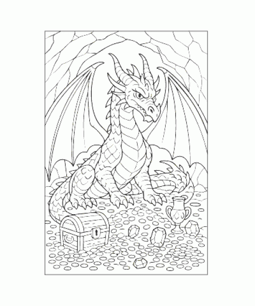 Ausmalbild-Drachen-029
