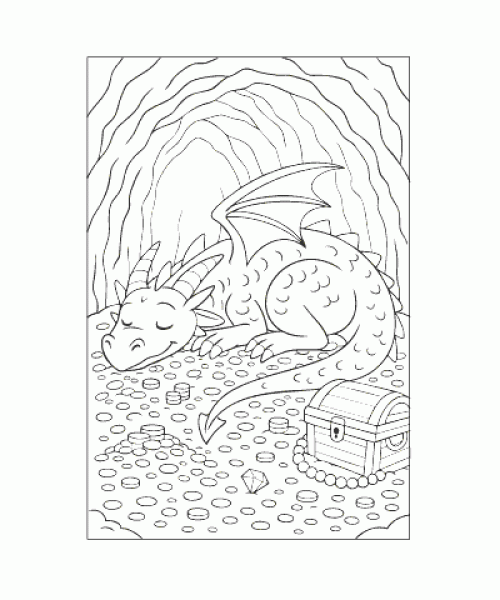 Ausmalbild-Drachen-030