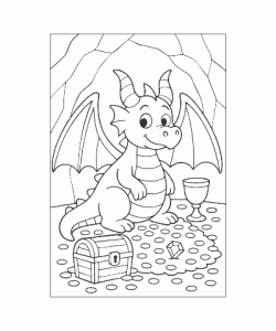 Ausmalbild-Drachen-031