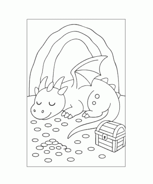 Ausmalbild-Drachen-032