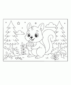 Ausmalbild-Eichhoernchen_001