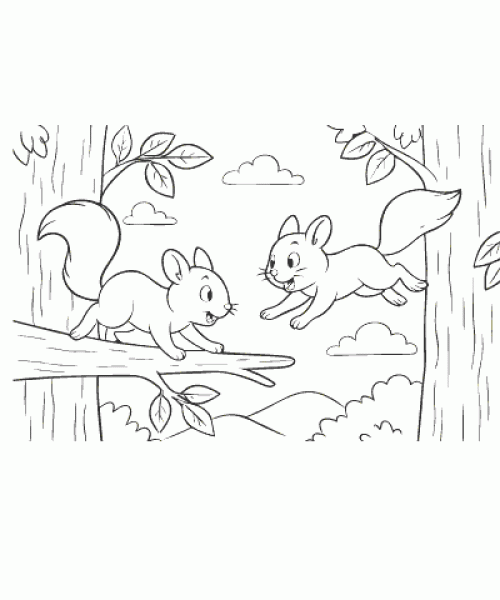 Ausmalbild-Eichhoernchen_010