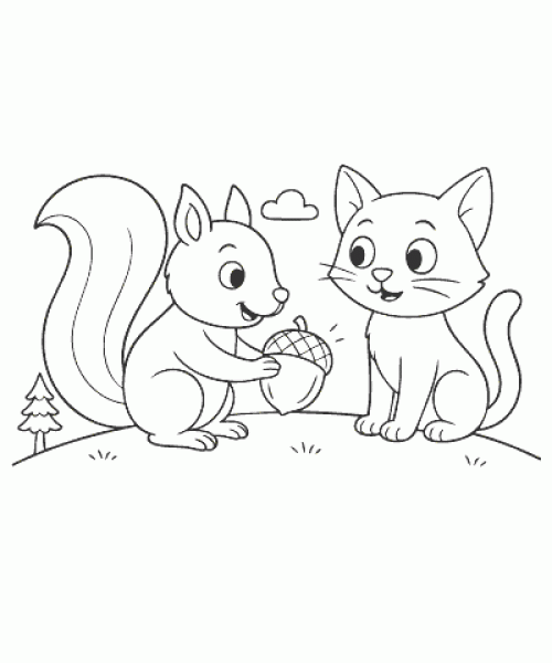 Ausmalbild-Eichhoernchen_011