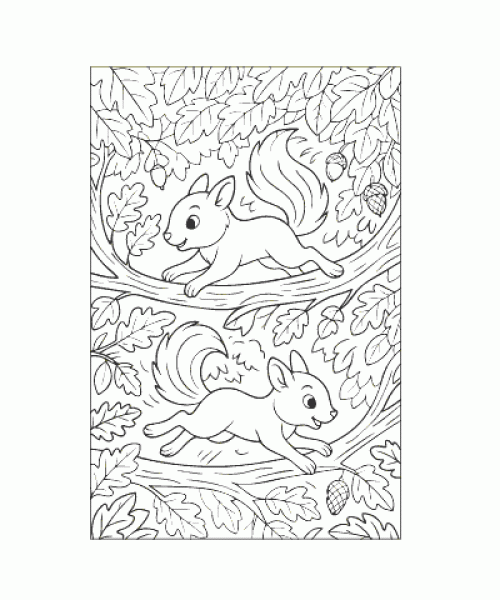 Ausmalbild Eichhoernchen 027