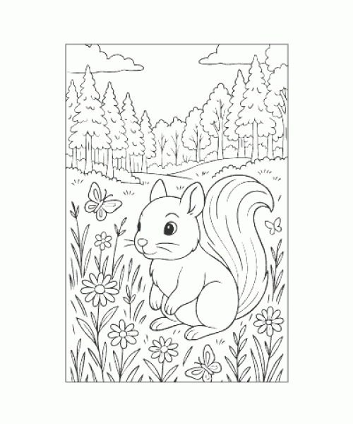 Ausmalbild Eichhoernchen 031