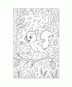 Ausmalbild Eichhoernchen 033