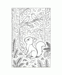 Ausmalbild Eichhoernchen 035
