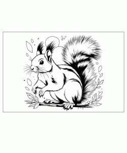 Ausmalbild Eichhoernchen 042
