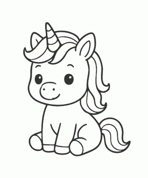 Ausmalbild-Einhorn-001