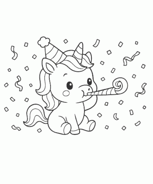 Ausmalbild-Einhorn-005