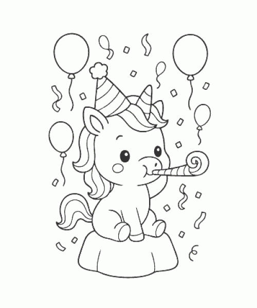 Ausmalbild-Einhorn-007