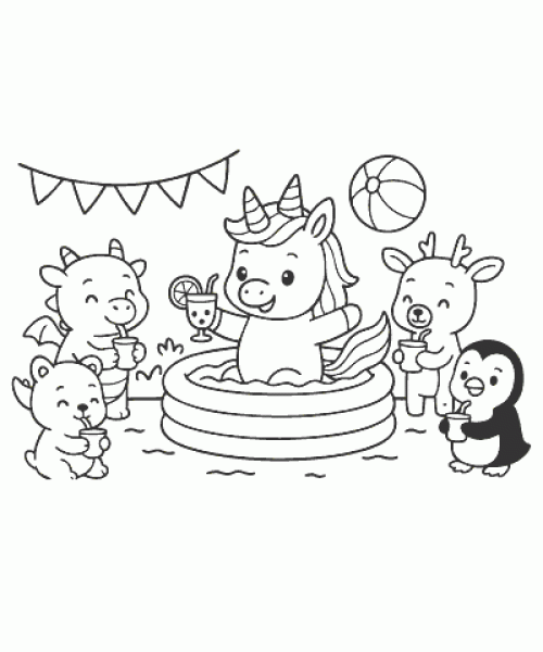 Ausmalbild-Einhorn-008