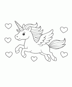 Ausmalbild-Einhorn-013