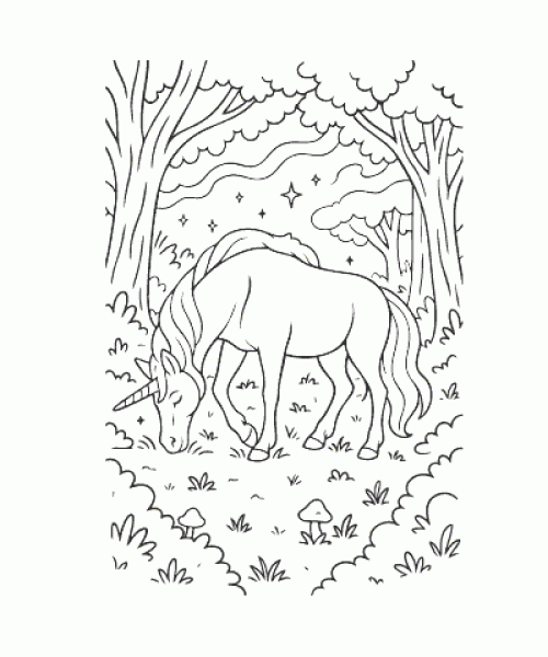 Ausmalbild-Einhorn-016