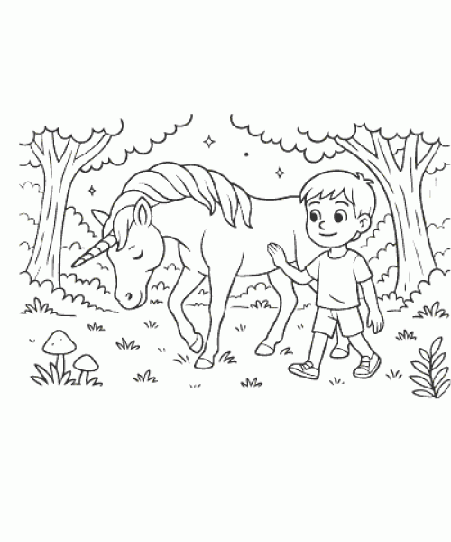 Ausmalbild-Einhorn-018