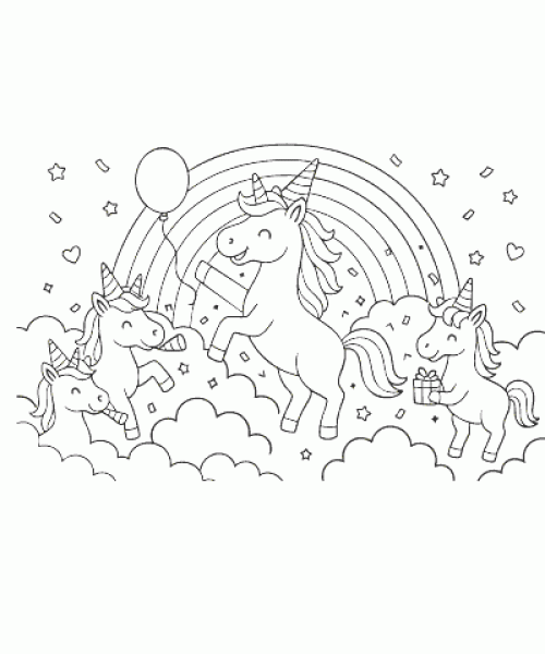 Ausmalbild-Einhorn-020