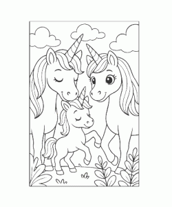 Ausmalbild-Einhorn-022