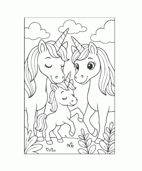 Ausmalbild-Einhorn-022