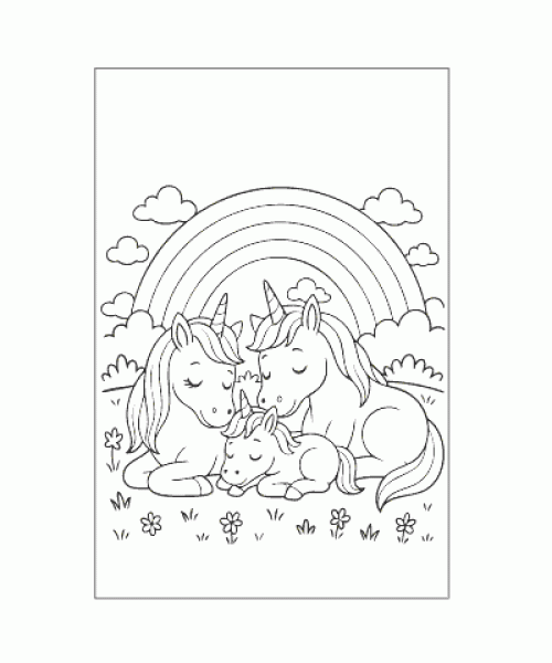 Ausmalbild-Einhorn-023