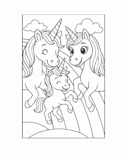 Ausmalbild-Einhorn-024